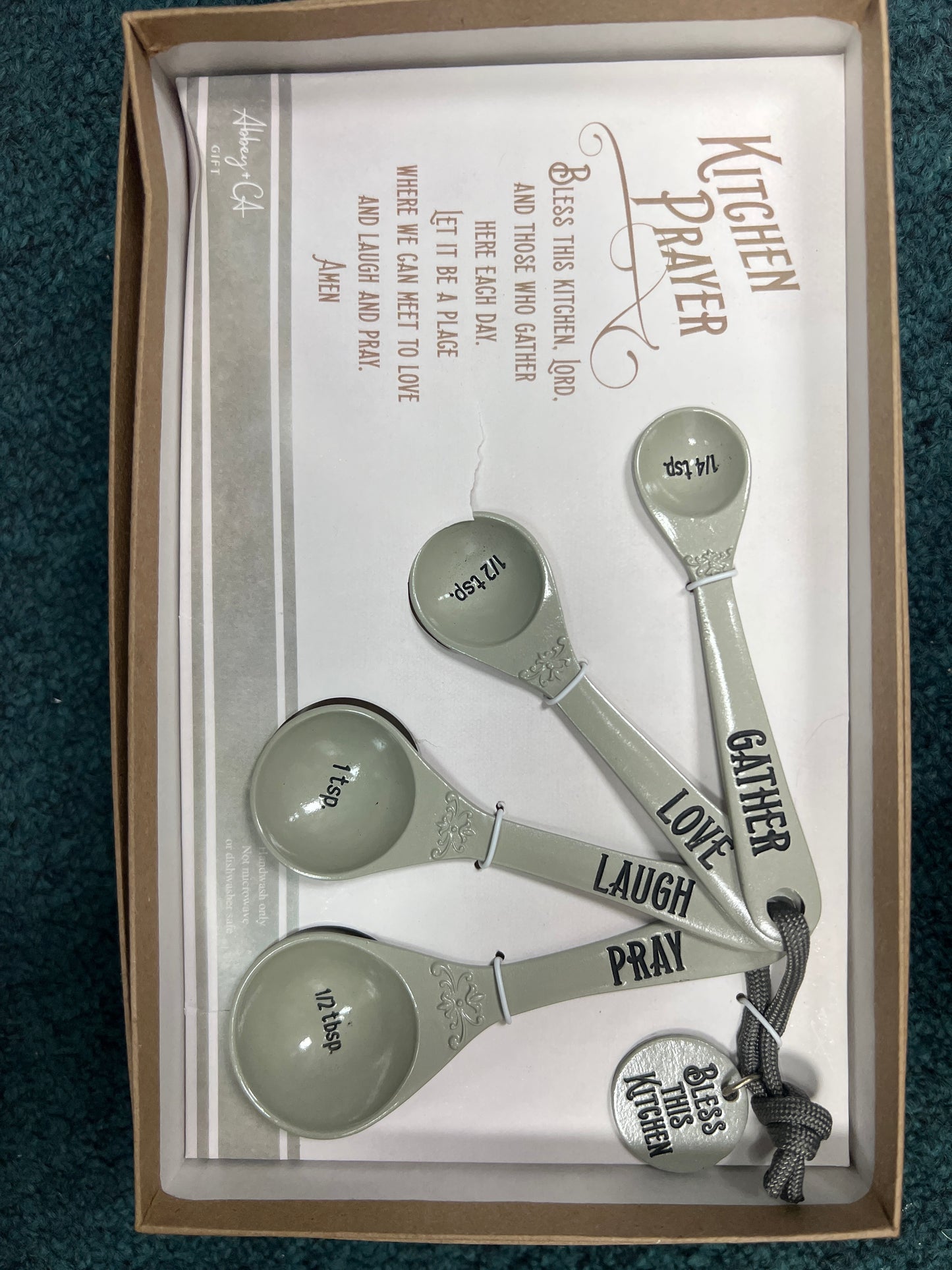 Kitchen prayer measuring spoons