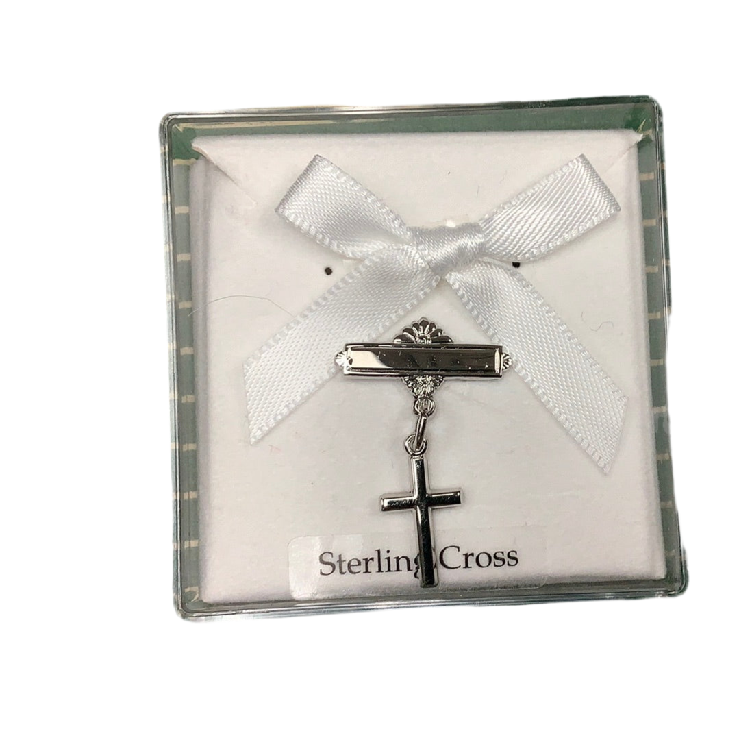 Sterling silver Cross Pin for baby SS2