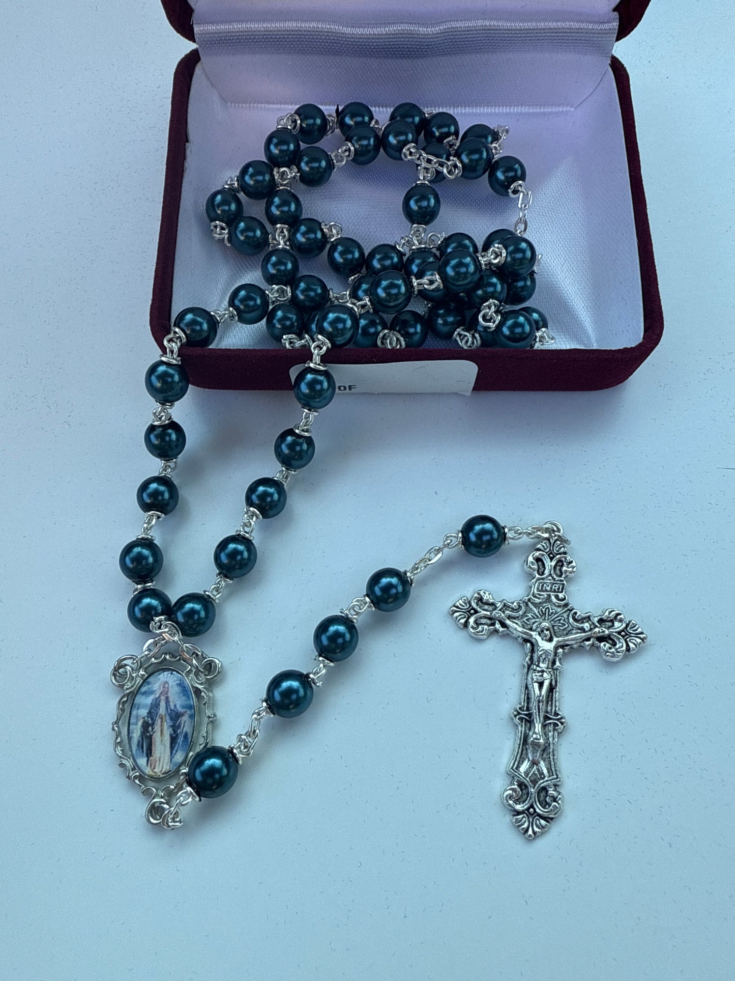 Blue pearl 7mm Rosary R770F