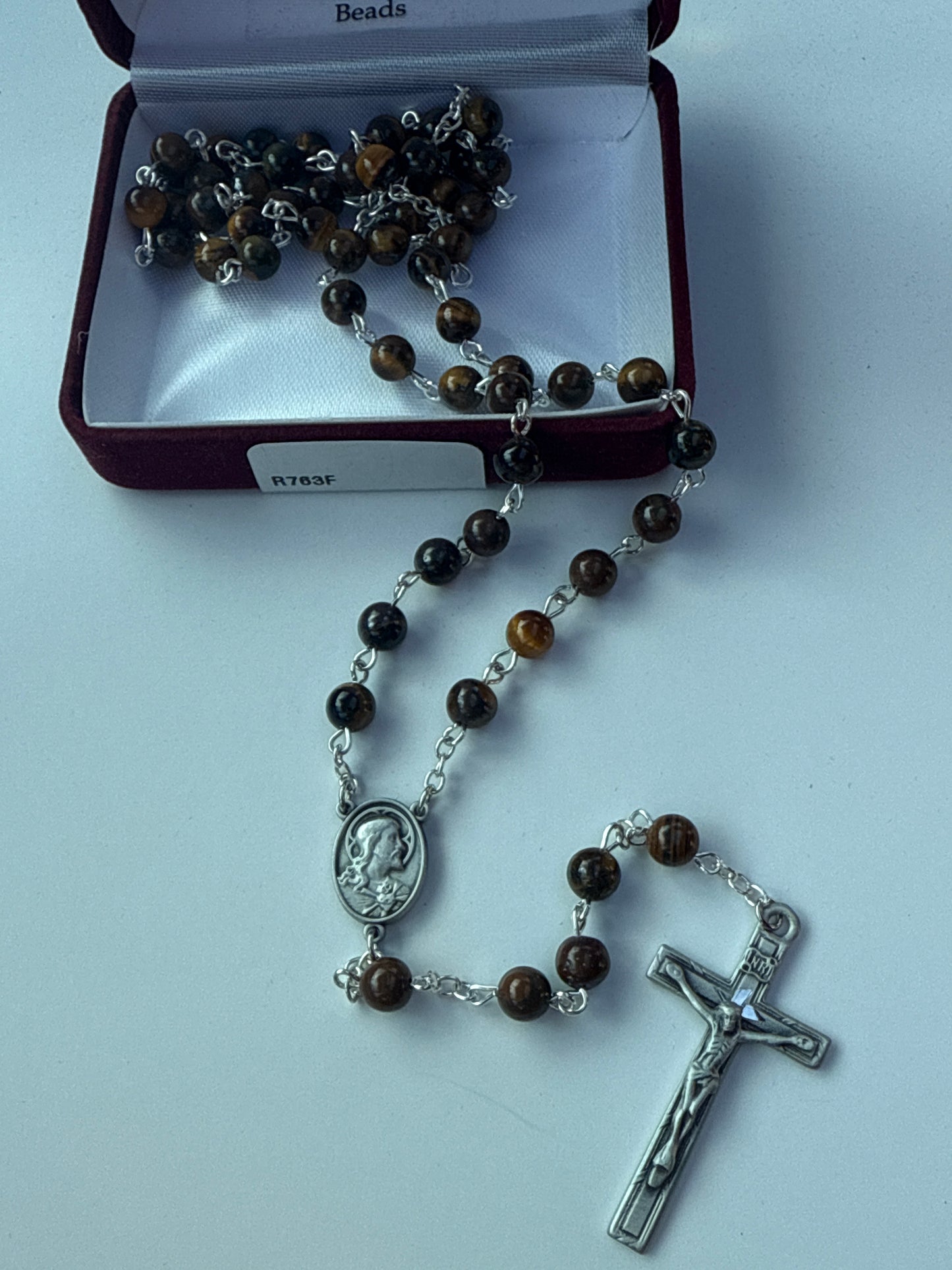 Genuine Tiger Eye Rosary R763F