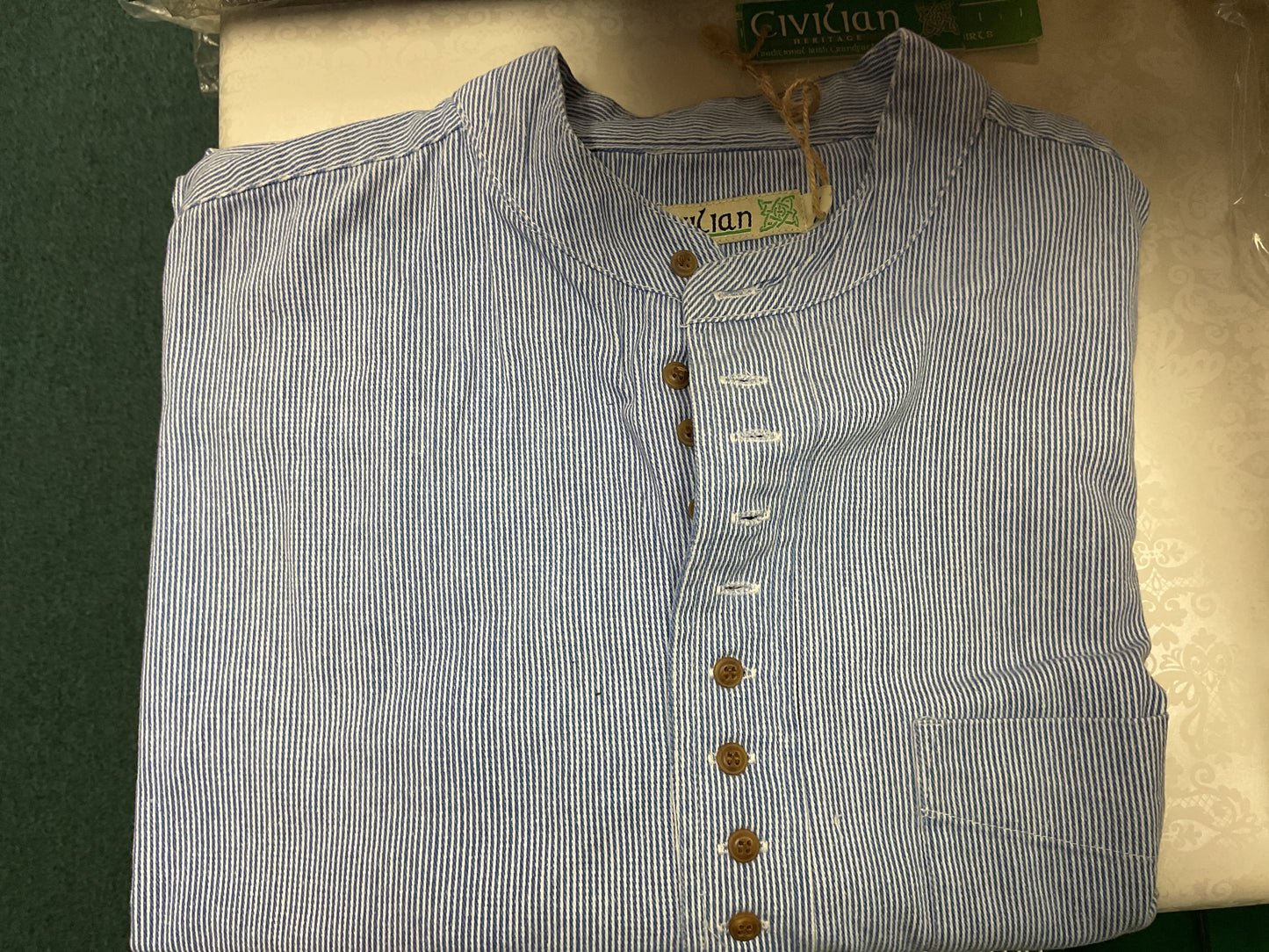 Grandfather shirt sw1370 stripe light blue