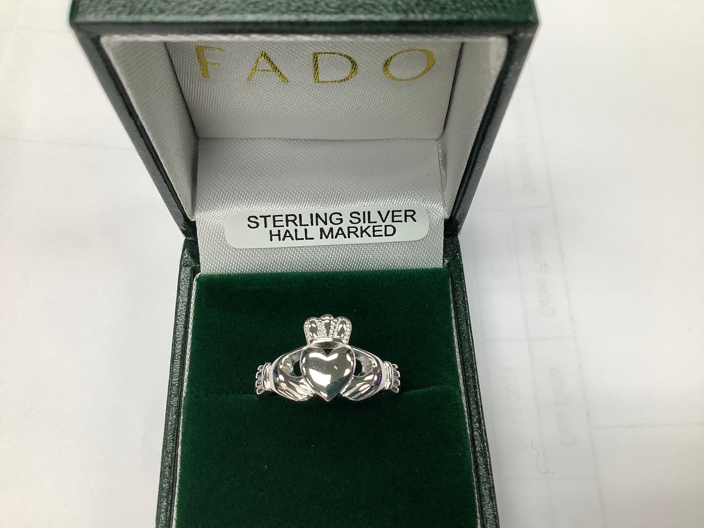 Sterling Silver Ladies Claddagh Ring Fado R205