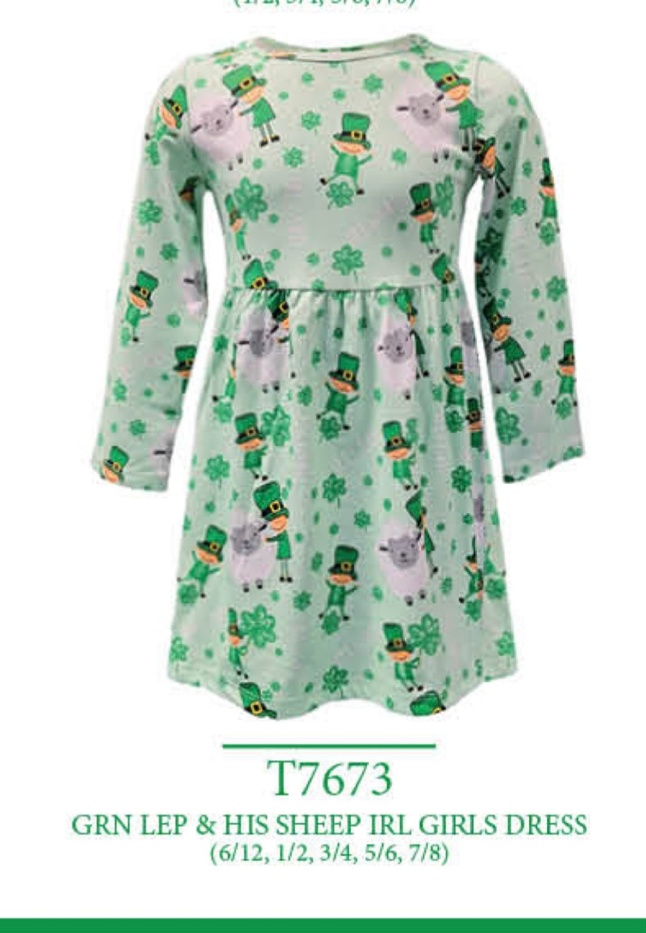 All over Leprechaun Dress T7673