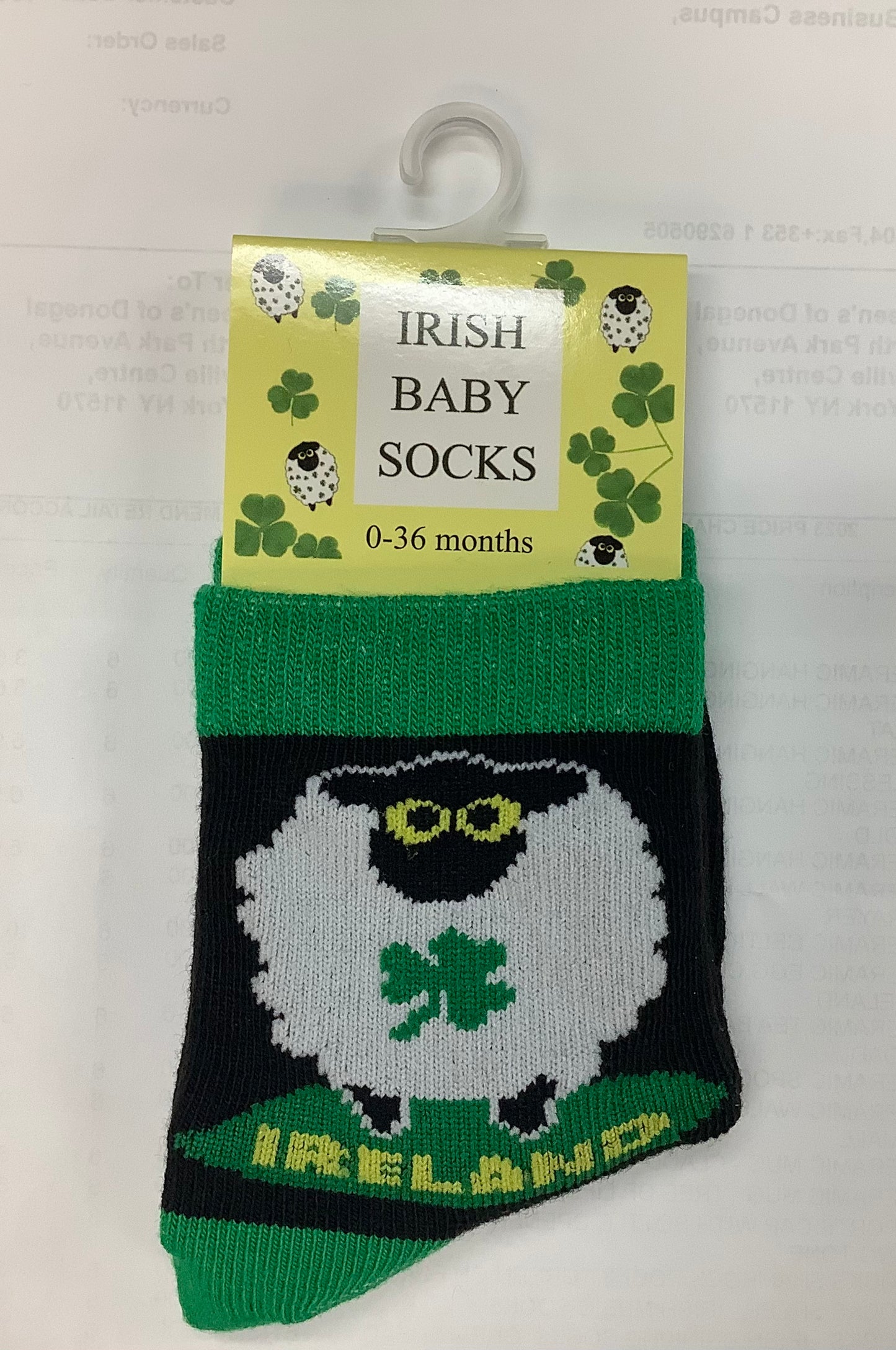 Irish Baby Socks Single Sheep