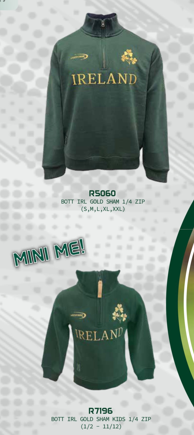 Ireland 1/4 zip Shamrock R7196