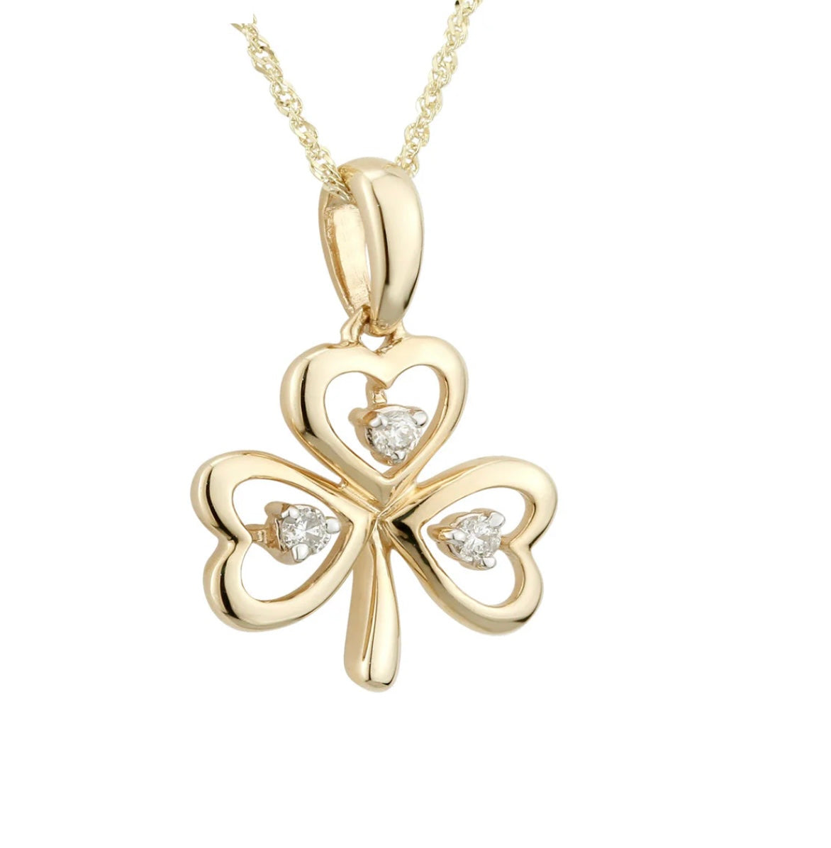 14K GOLD DIAMOND SHAMROCK PENDANT
SKU: S45610