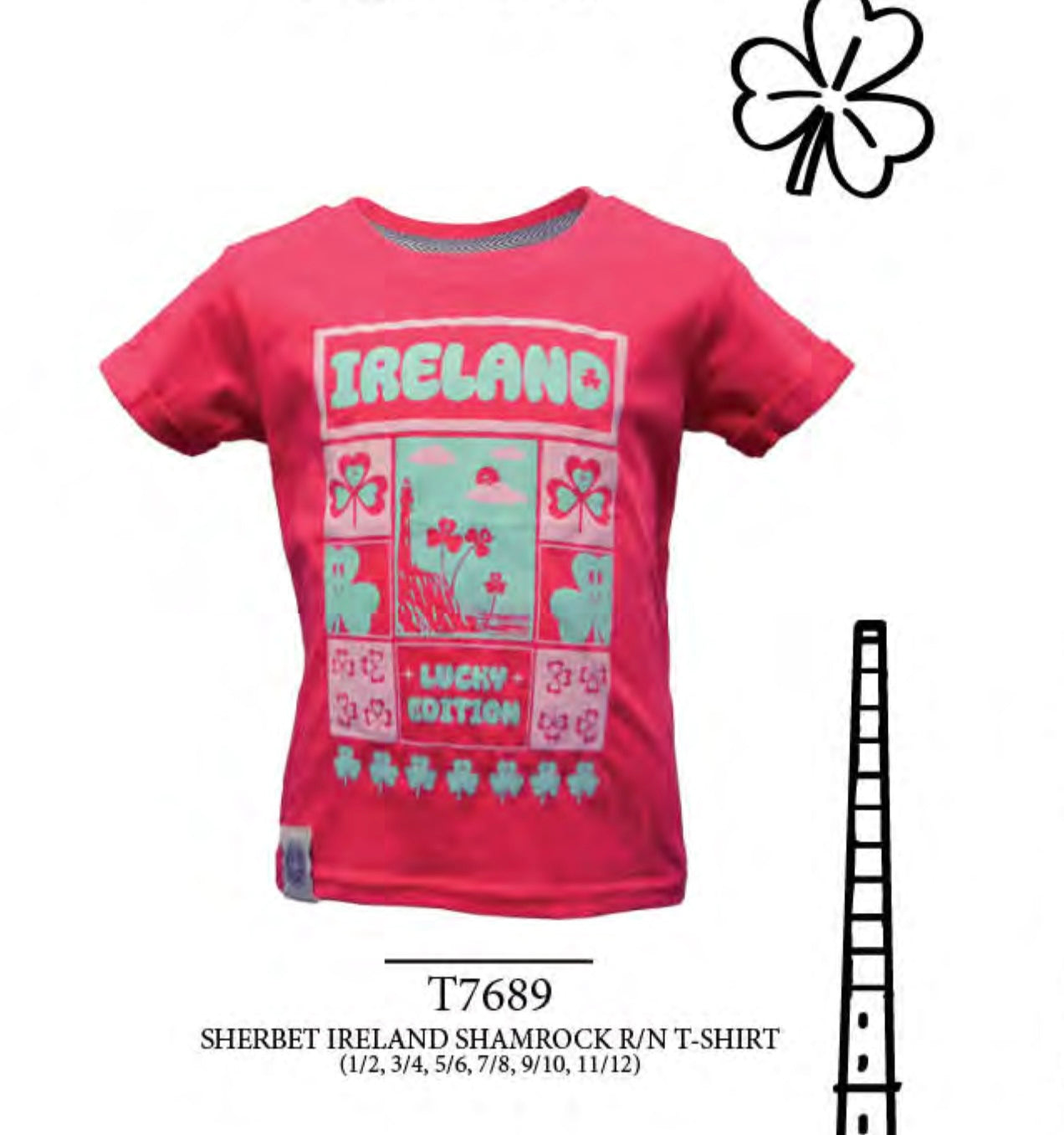 Girls Shamrock Ireland Tshirt T7689
