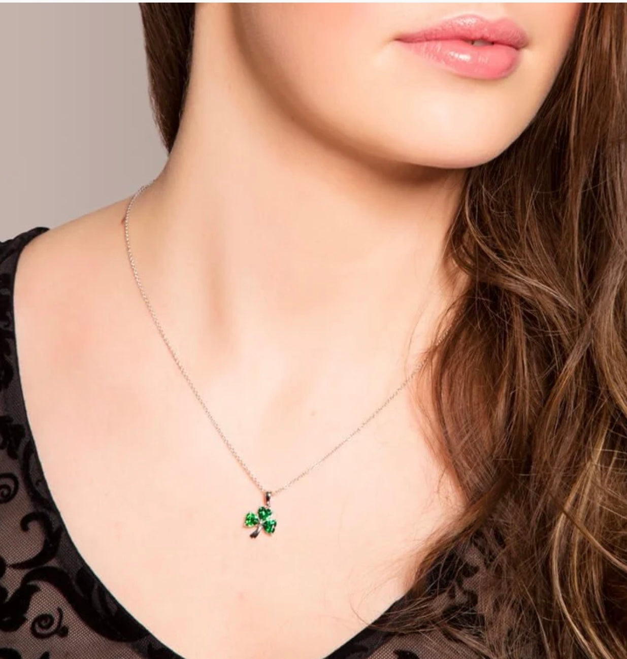 Silver Shamrock Stone Set Necklace
SKU: SP1095 Made By Shanore