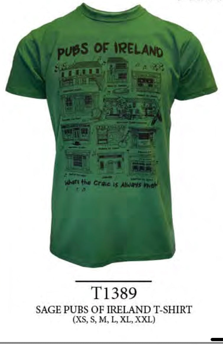 Green Pubs of Ireland Tshirt T1389