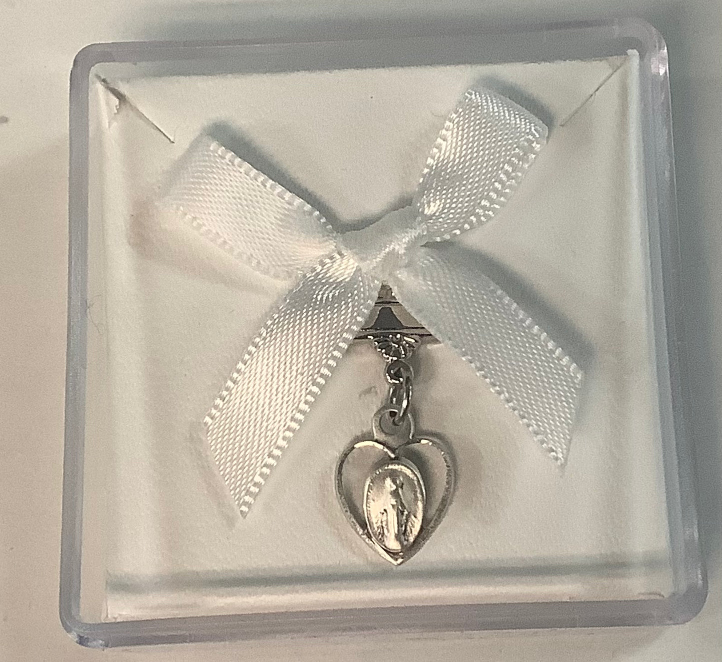 Sterling Silver Miraculous Medal Baby Pin 433L