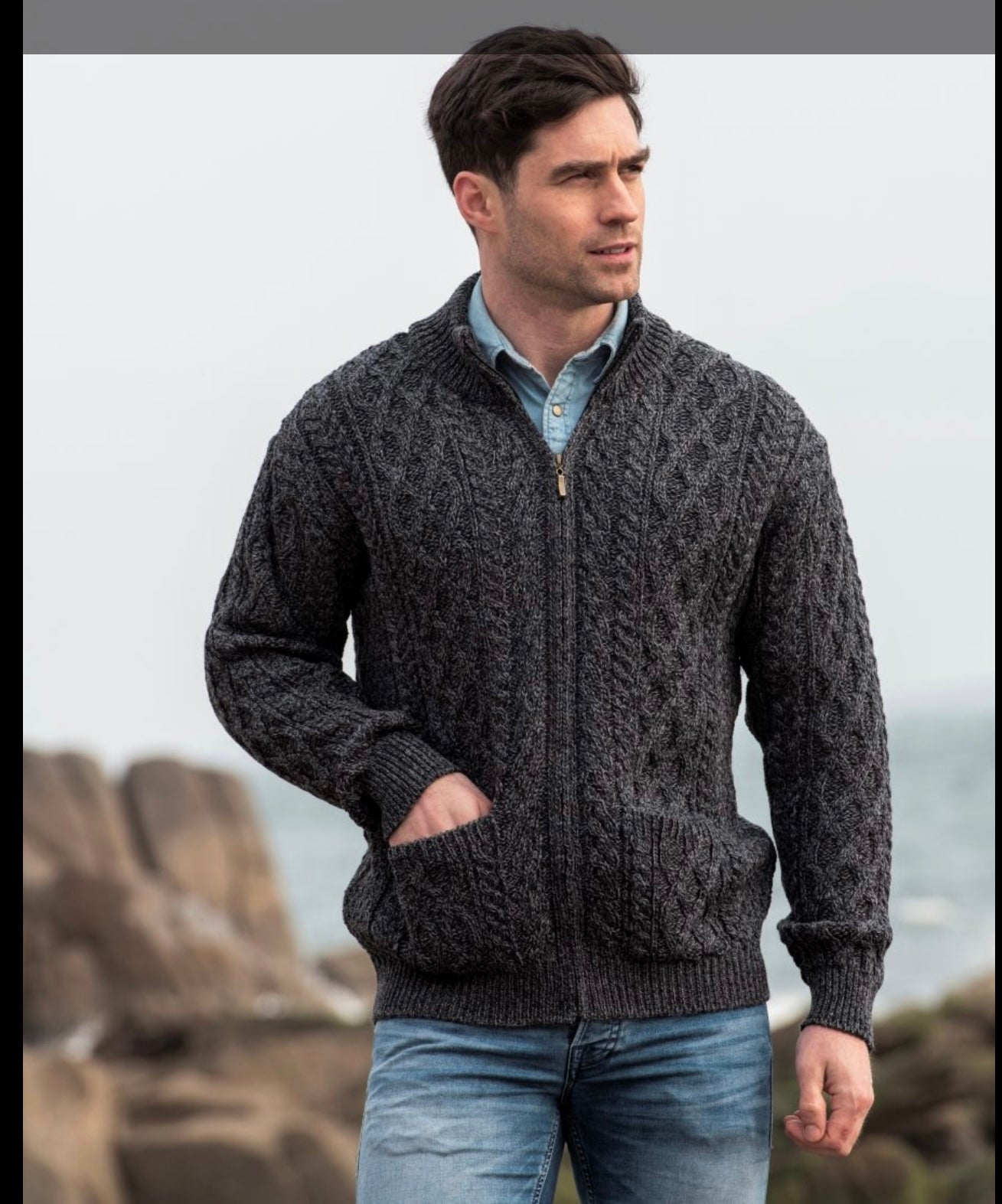 DINGLE FULL ZIP WITH POCKETS: XP3016