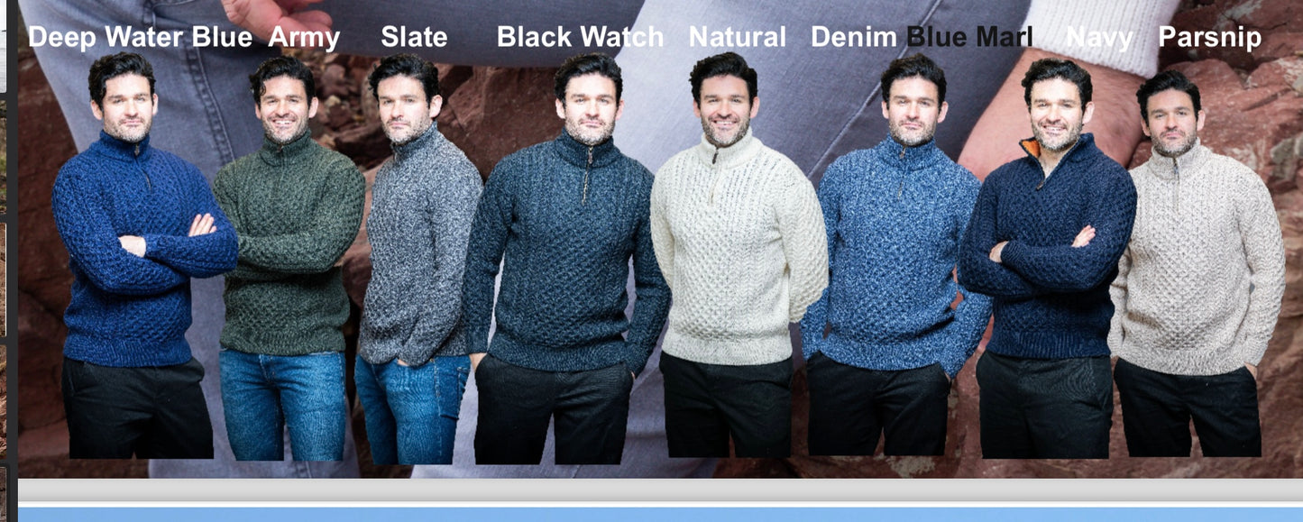 Original Aran 1/4 Sweater Aran Vintage