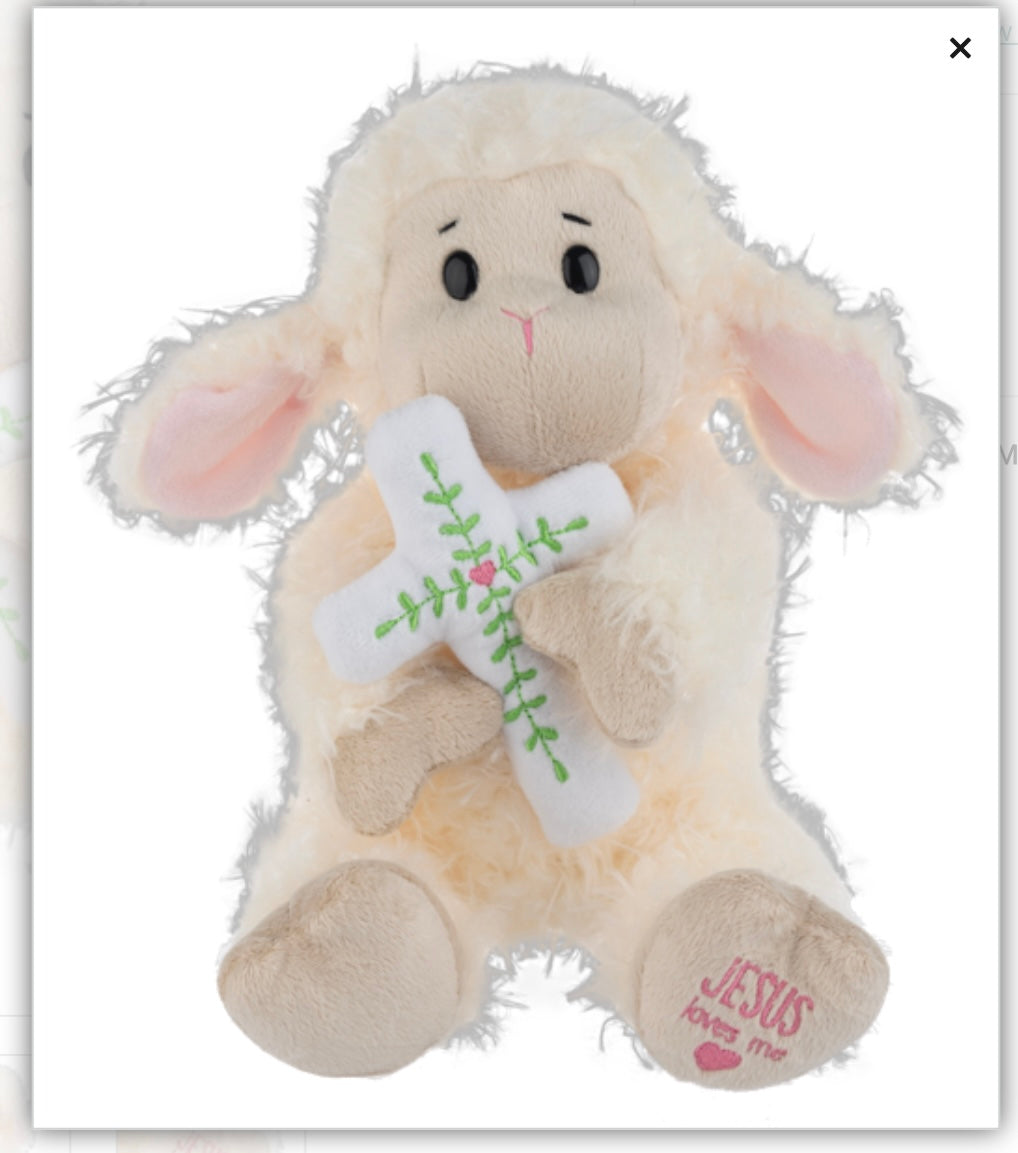 12” JESUS LOVES ME SACRED LAMB