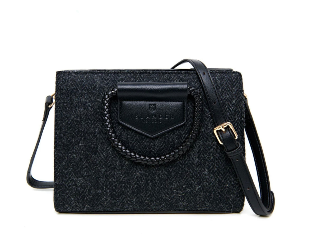 The Arran Tote- Black Herringbone