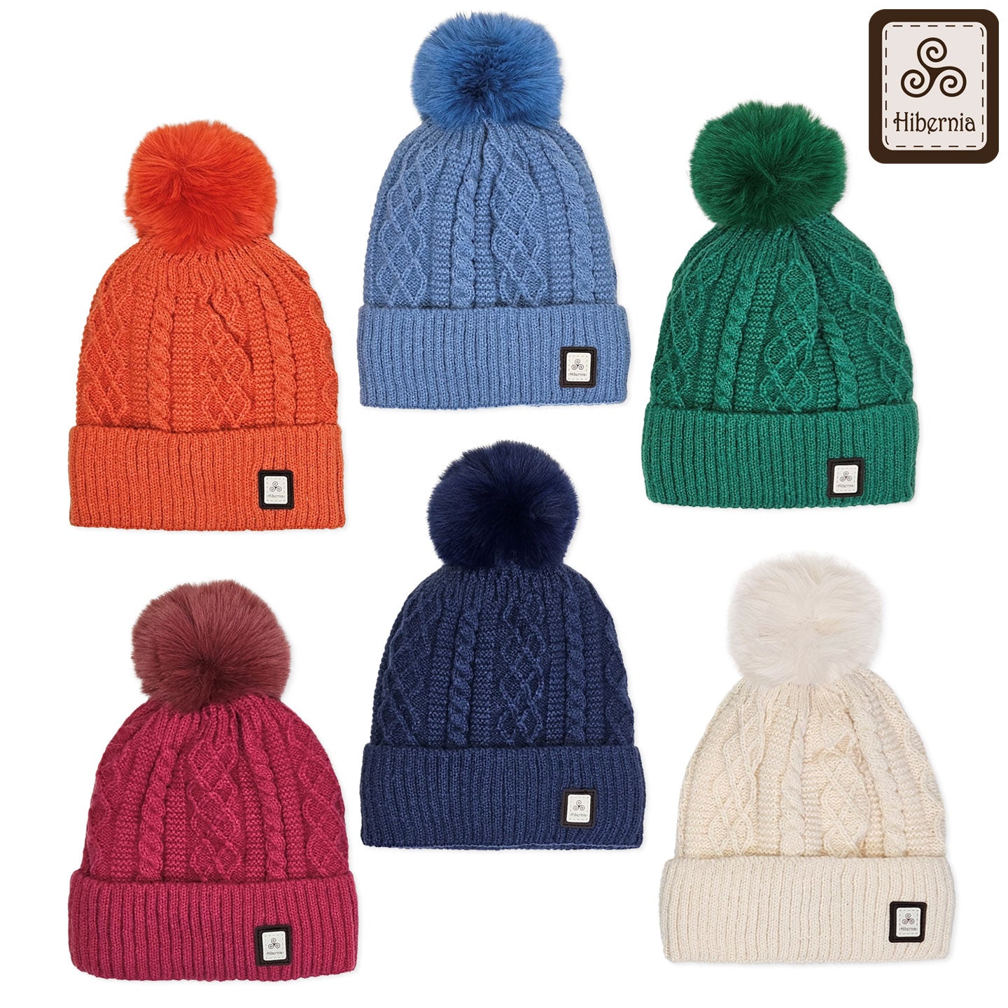 Soft Knitted Ladies Hat w/ Pom Pom’s HB96