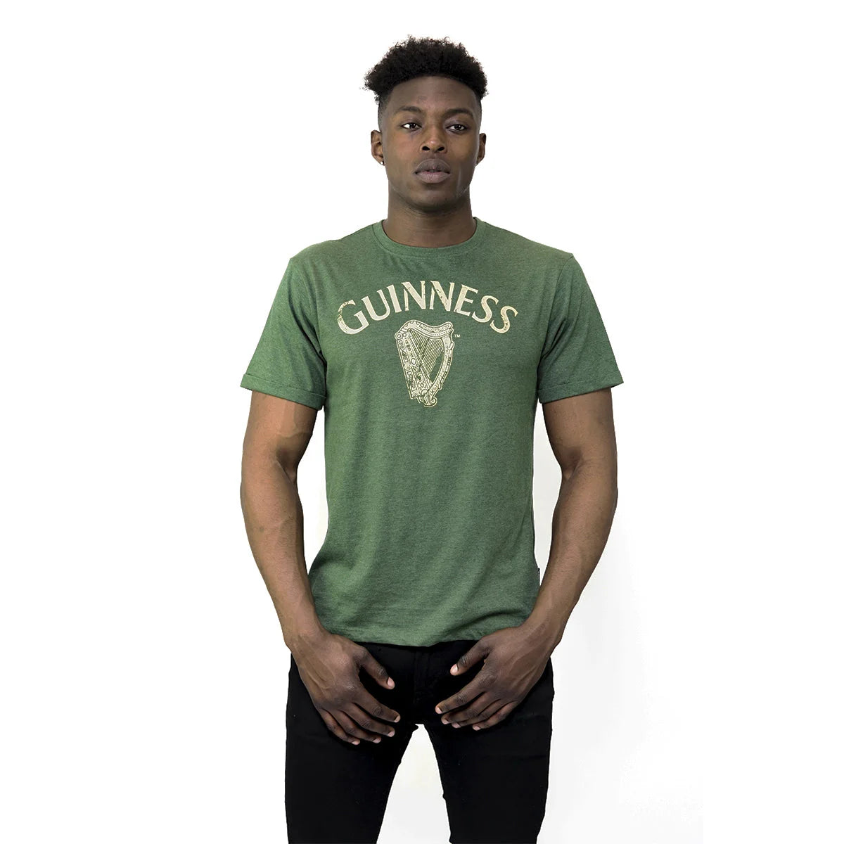 GUINNESS OFFICIAL MERCHANDISE
GREEN VINTAGE HEATHERED HARP TEE G6064