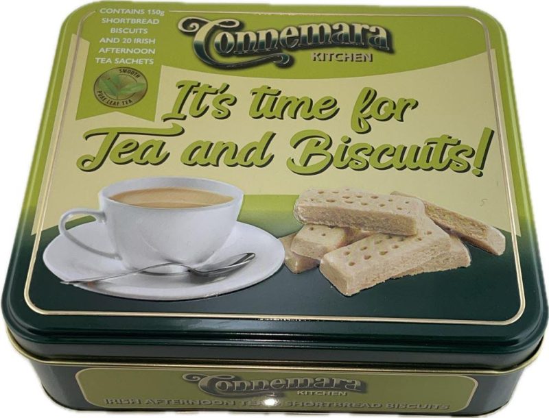 TIN OF AFTERNOON TEA AND BISCUITS