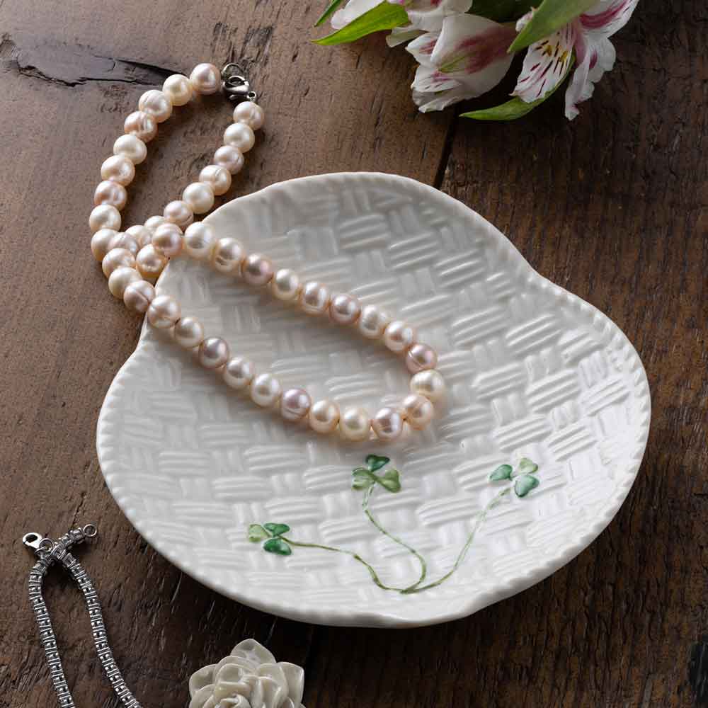 Belleek Shamrock Canapé Plate 1310