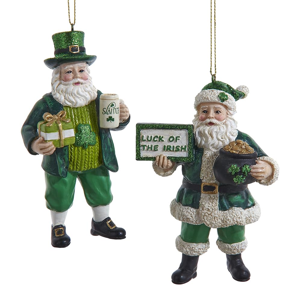 3.5” Irish Santa Ornaments