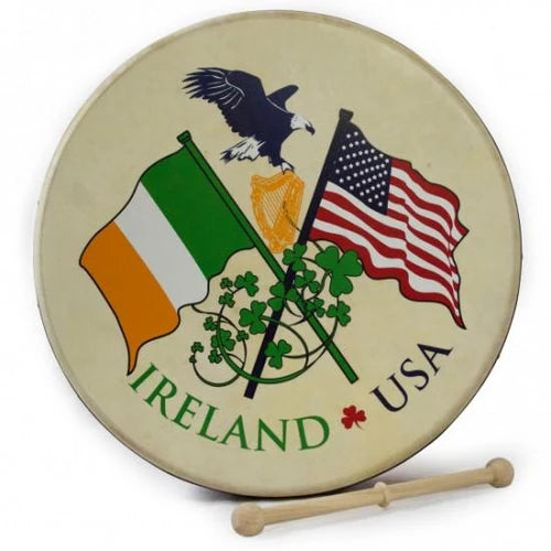 8'' BODHRÁN - IRISH USA FLAG DESIGN