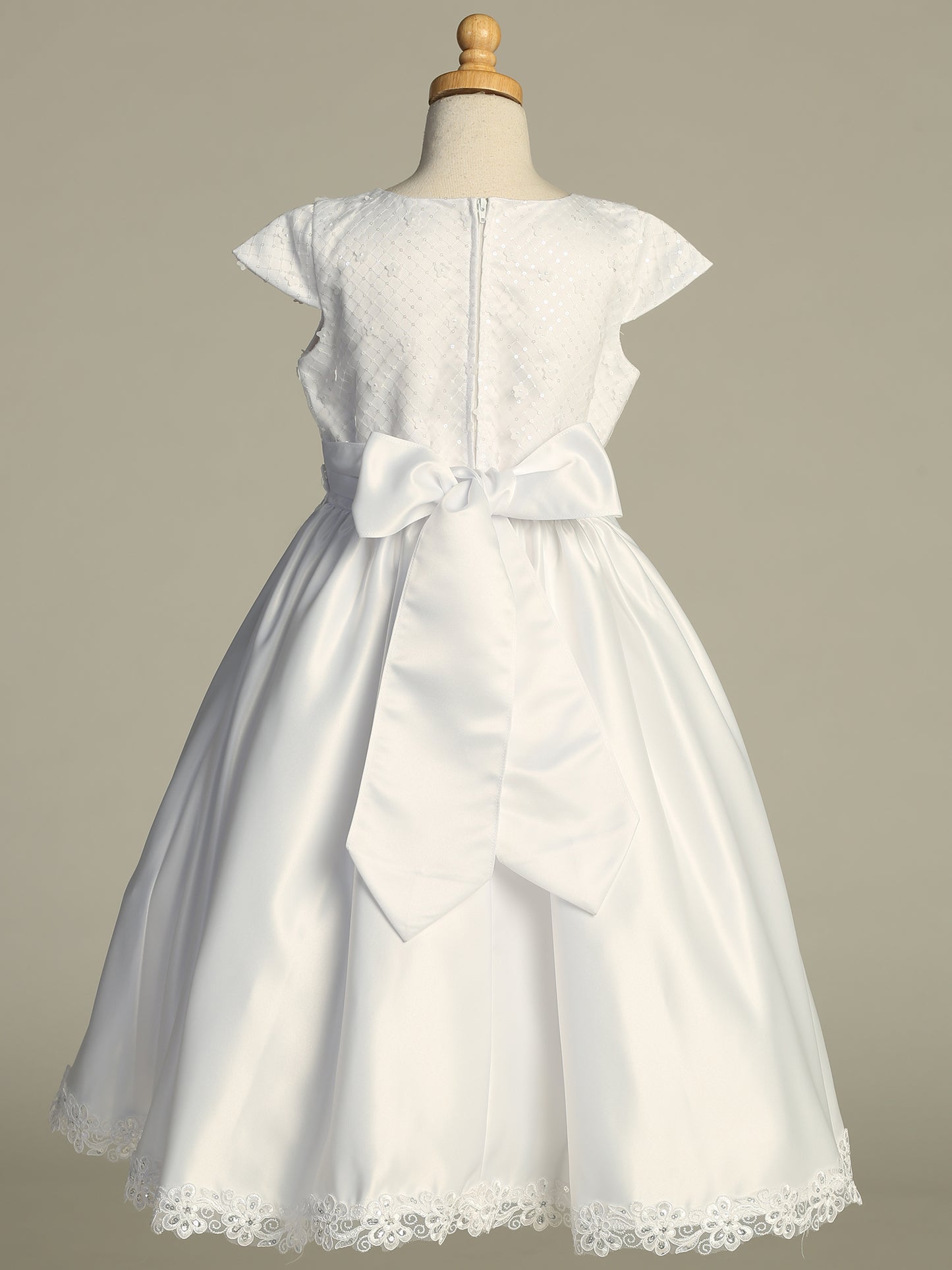 Communion Dress - Tulle w/ Sequin & Satin SP221