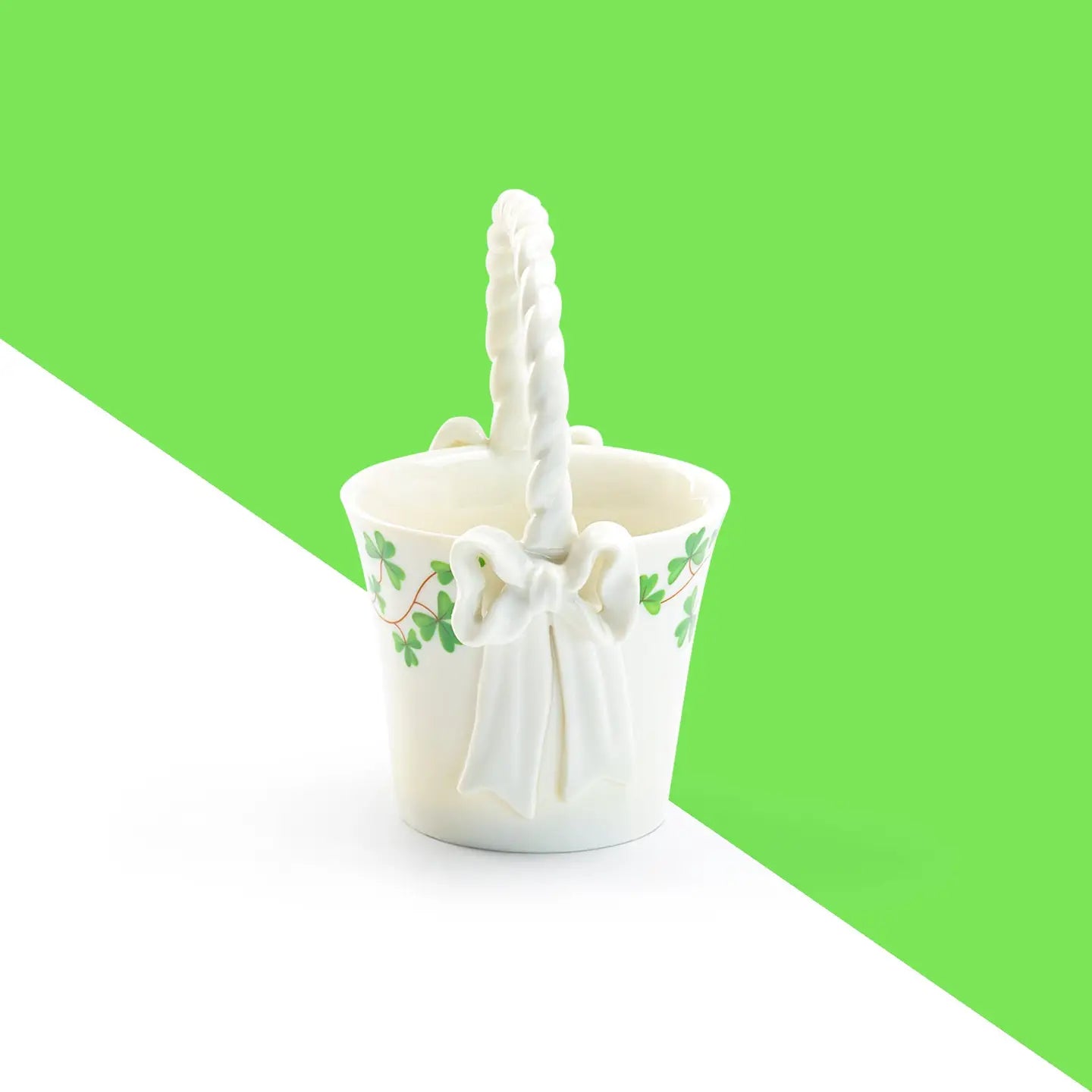 Shamrock 5.5" Fine Porcelain Tea Bag Basket