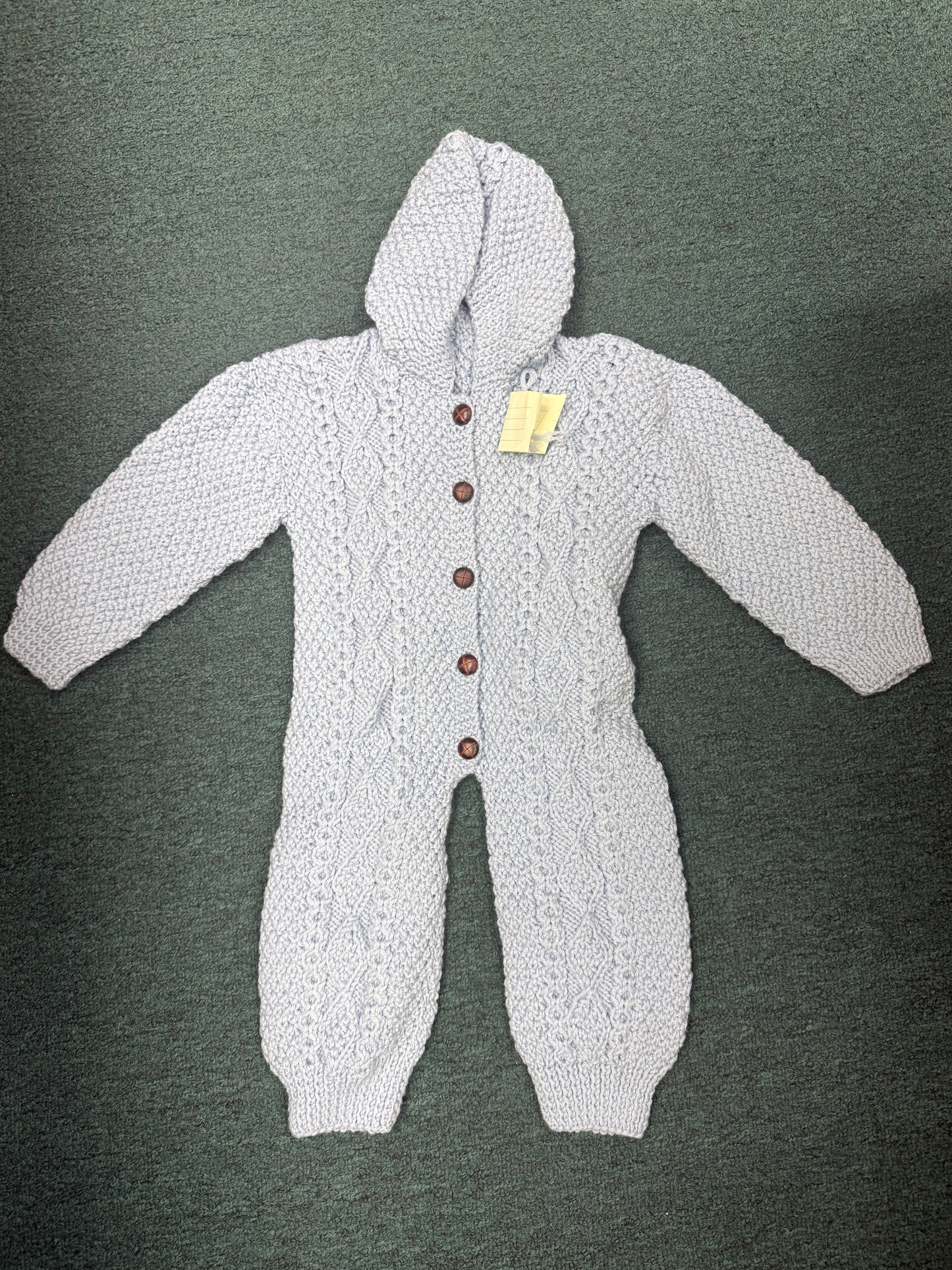 Baby Bunting Hand Knit Blue