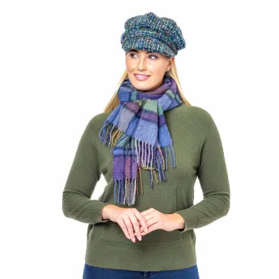 Moss Check Classic Brushed Wool Scarf - Heritage