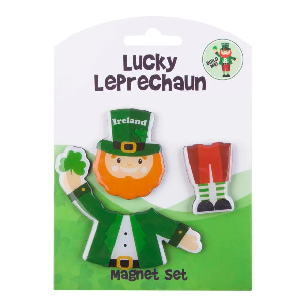 3 Pk Irish Magnets - Lucky Leprechaun