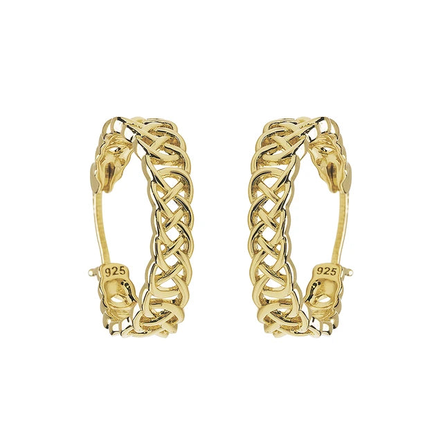 14kt Gold Vermeil Celtic Hoop Earrings - Large
SKU:
GV71