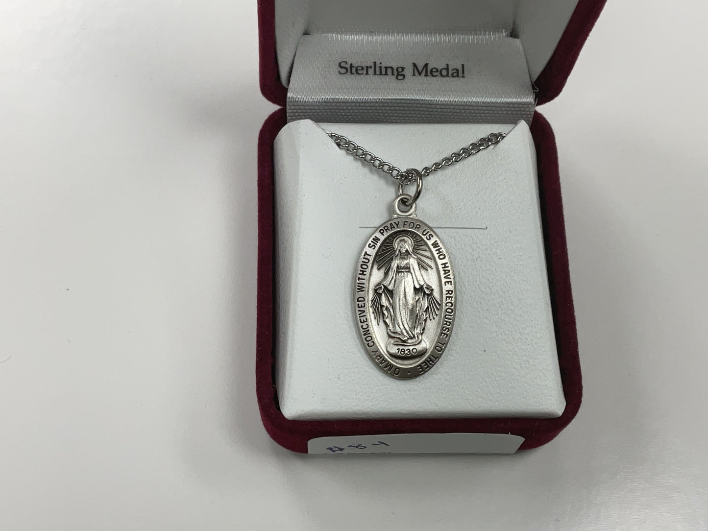 Sterling Miraculous Medal 18” chain L500MI