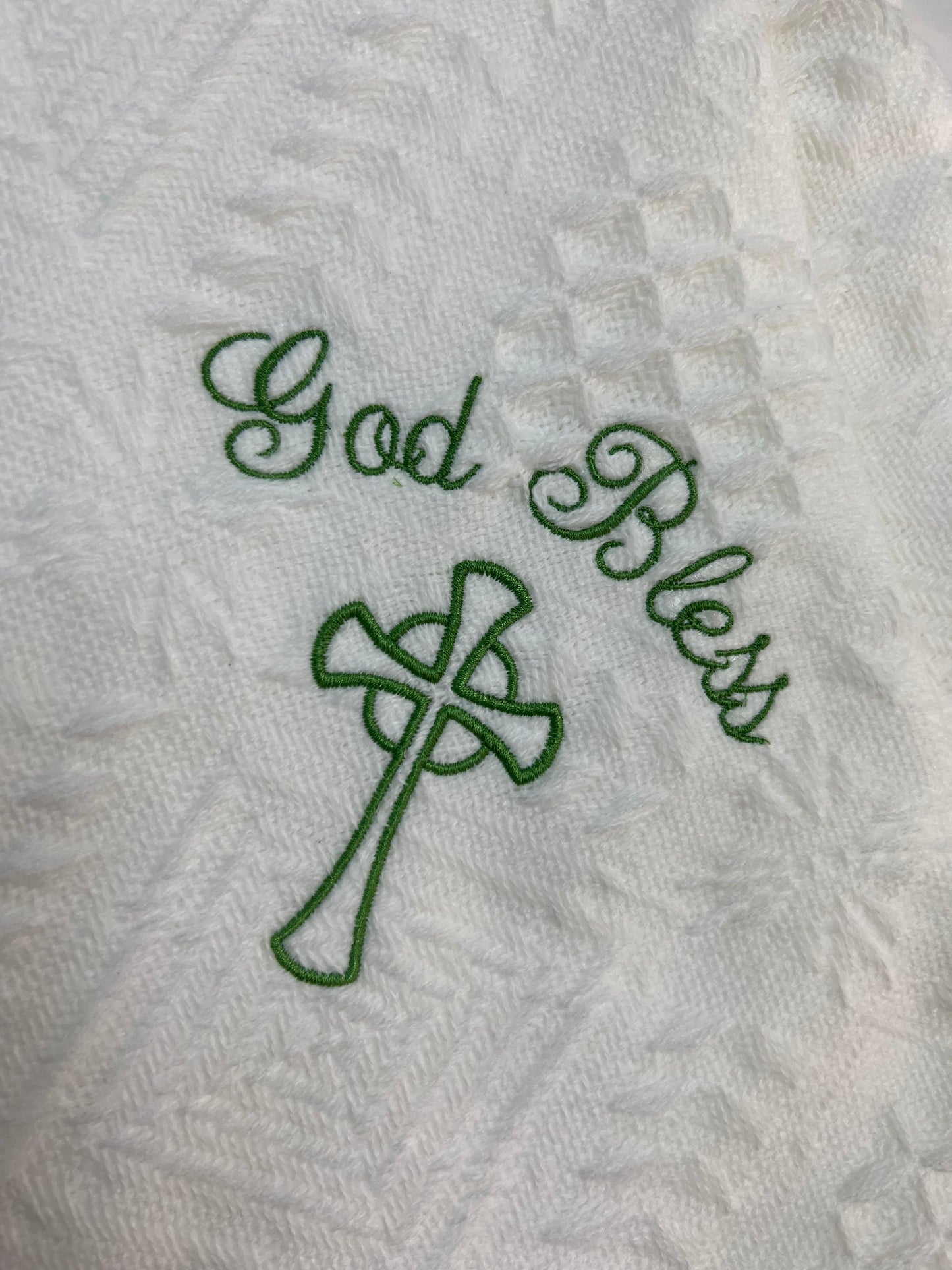God Bless Baptism Blanket