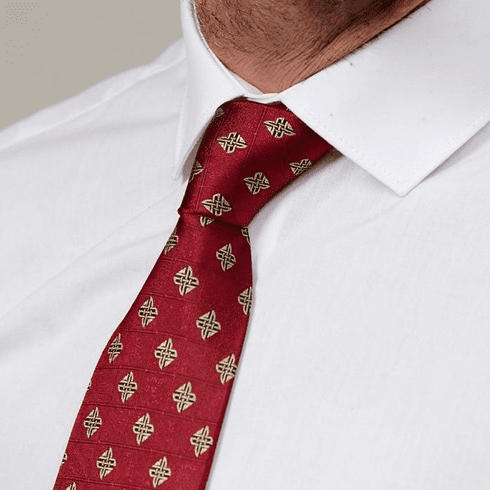 Patrick Francis red Celtic knot silk tie PF2010