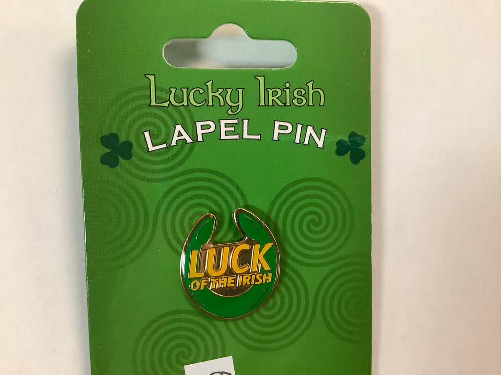 Lucky Irish horseshoe lapel pin 50504