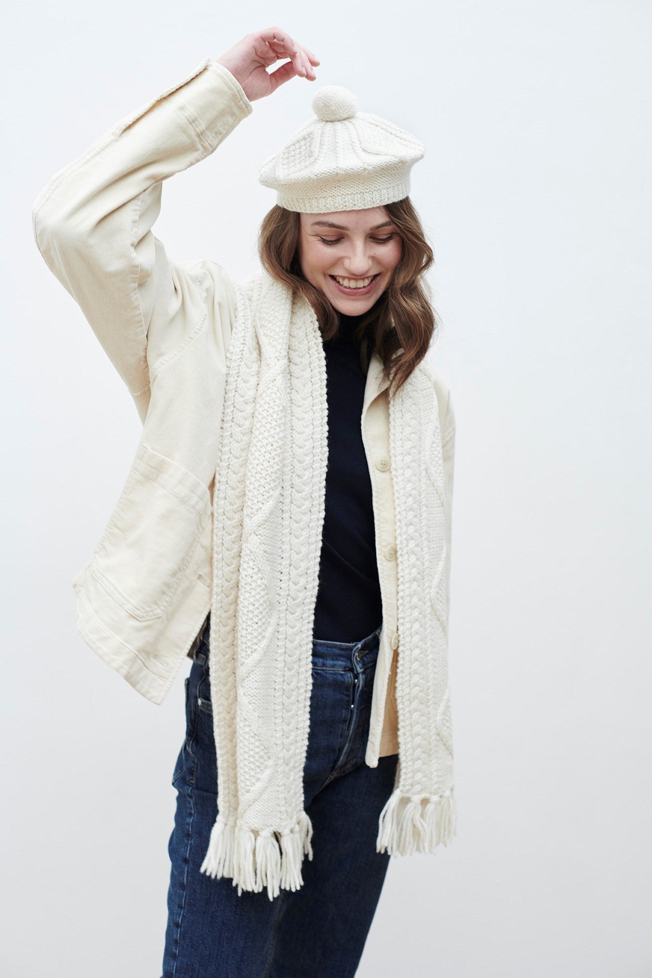 Aran Woolen Mills Hand Knitted Scarf S173 669