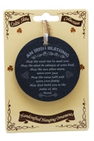SLATE H/ORNAMENT ROUND - BLESSING MAY..