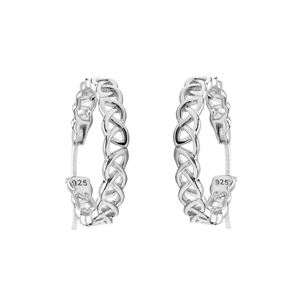 SE2442
STERLING SILVER SMALL CELTIC HOOP EARRINGS