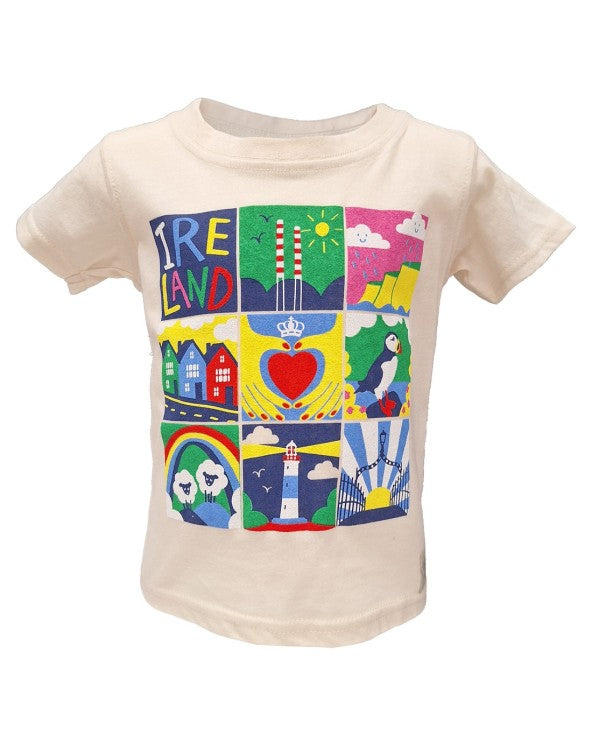 Ireland Pictures Kids T-Shirt In Cream T7698