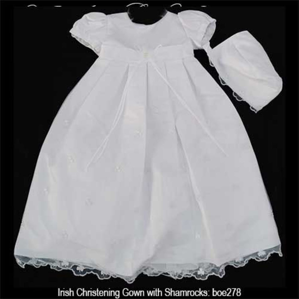 Girls Shamrock Christening Gown BOE278