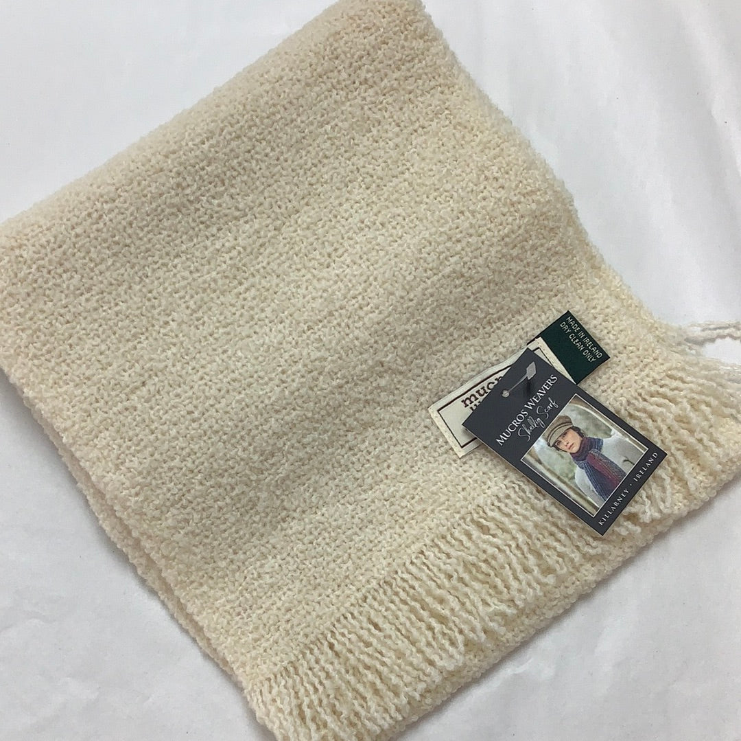 Mucros Weavers Skellig Scarf Cream