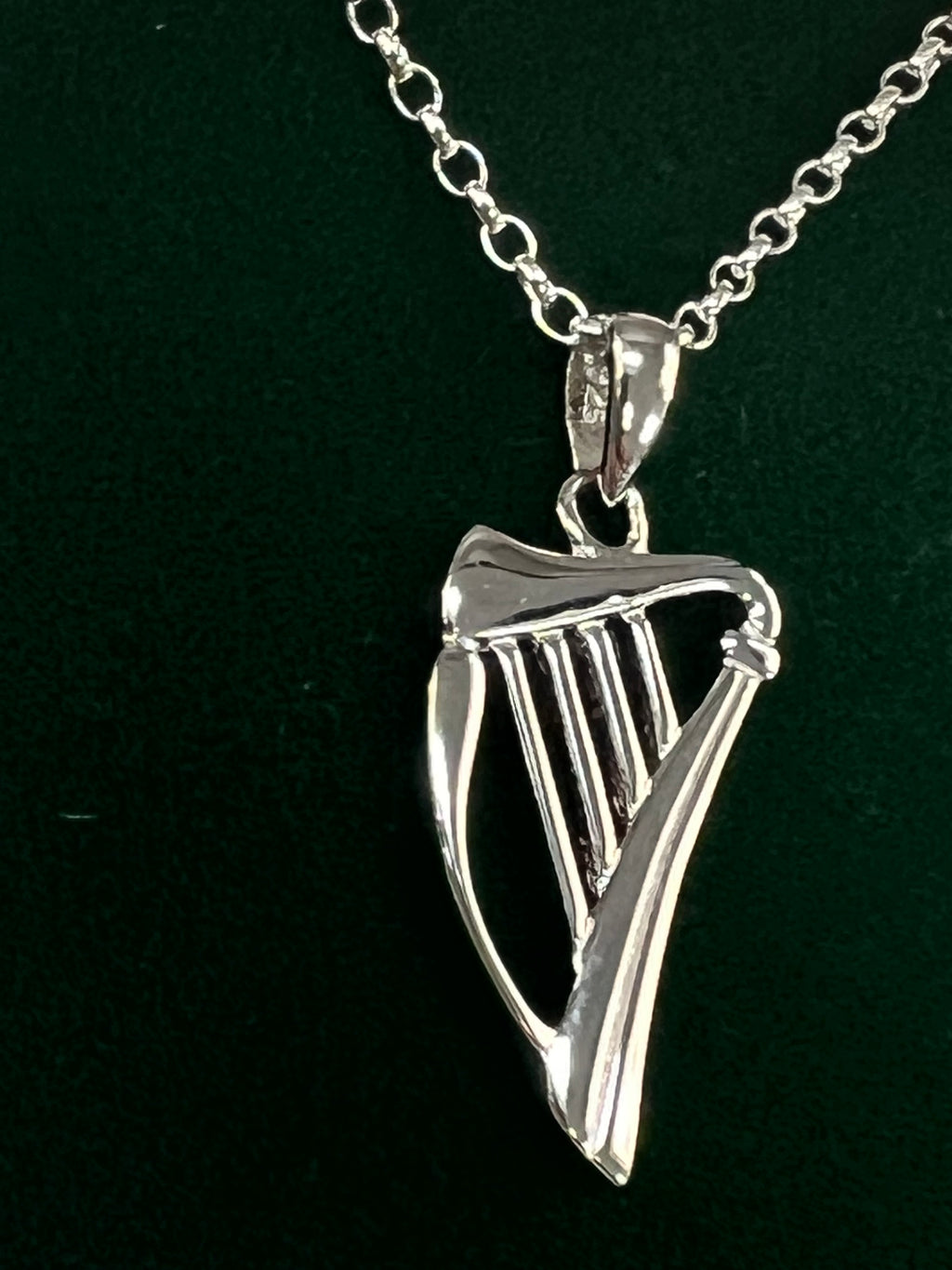 Sterling Silver Harp Necklace P149
