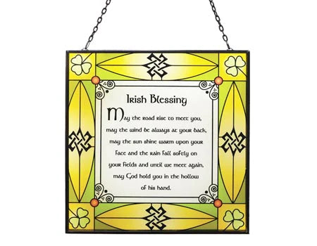 Irish Blessing stained glass