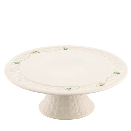 BELLEEK CLASSIC SHAMROCK CAKE STAND 4682