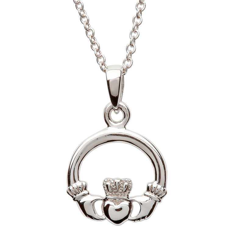 Silver Claddagh Necklace medium SP2116