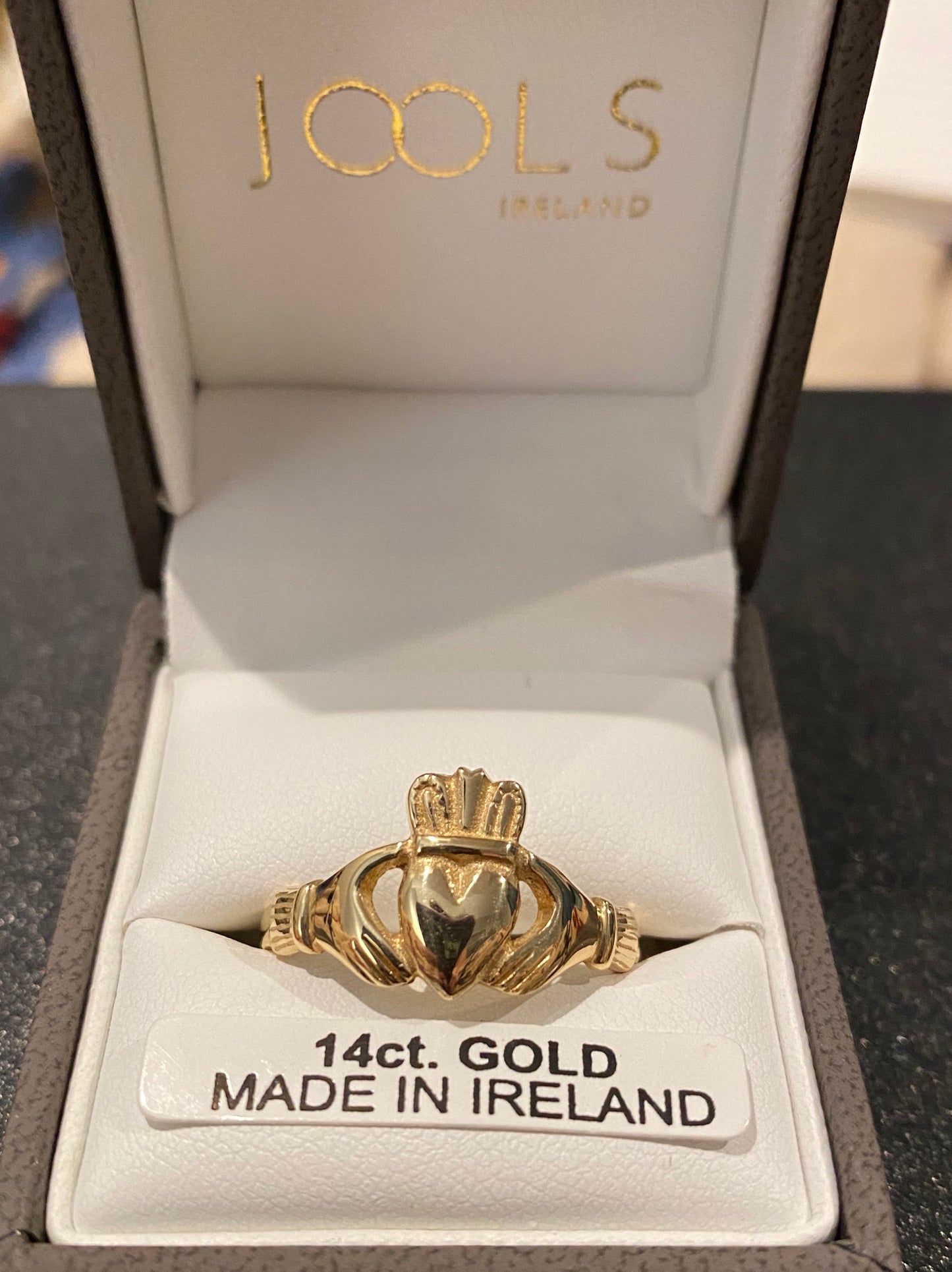 JZ Blackman heavy mans claddagh 14k CL302