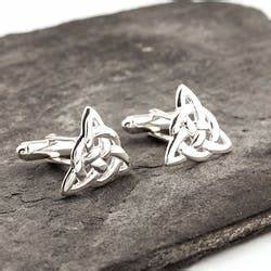 Sterling Silver Trinity Knot Cufflinks Large S6434
