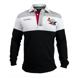 Guinness® Black and White/Grey Toucan Rugby Jersey G2019