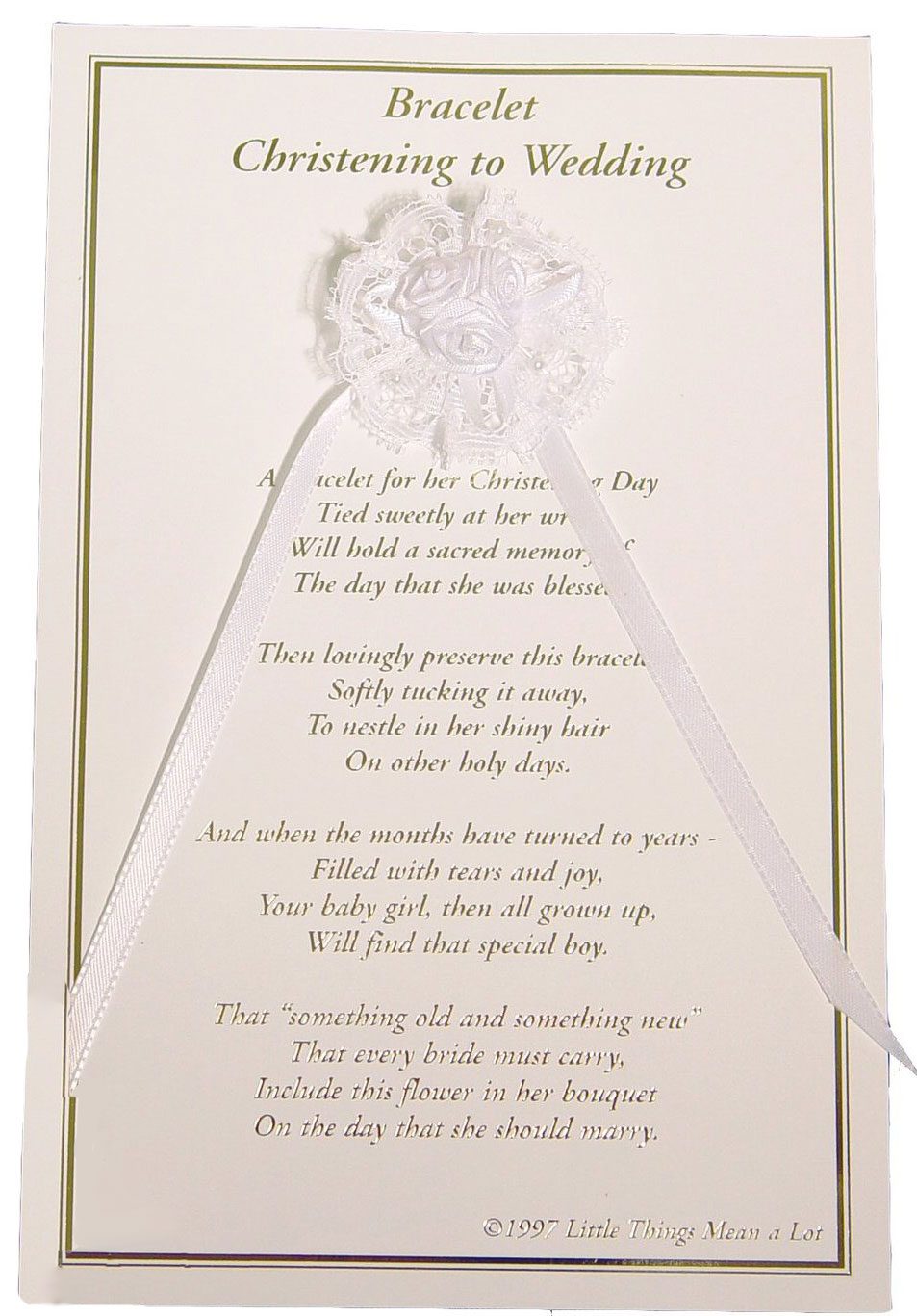 Girls Christening to Wedding Bracelet ABRACE