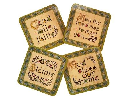 Irish weave coaster set of 4
