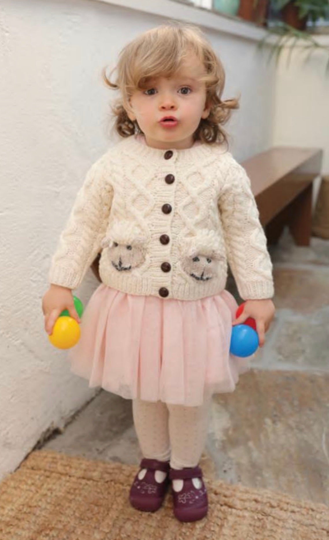 Child shepley hand knit cardigan R776